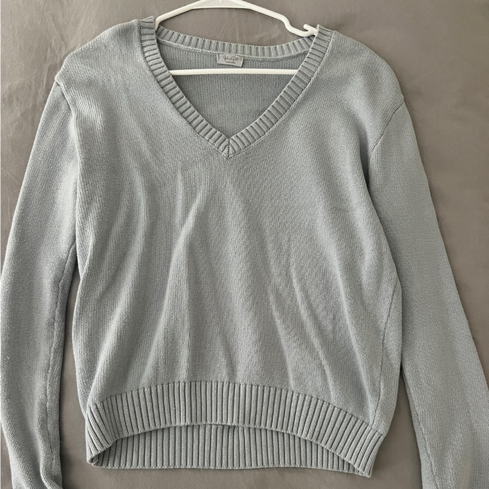 V-Neck Light Blue Sweater